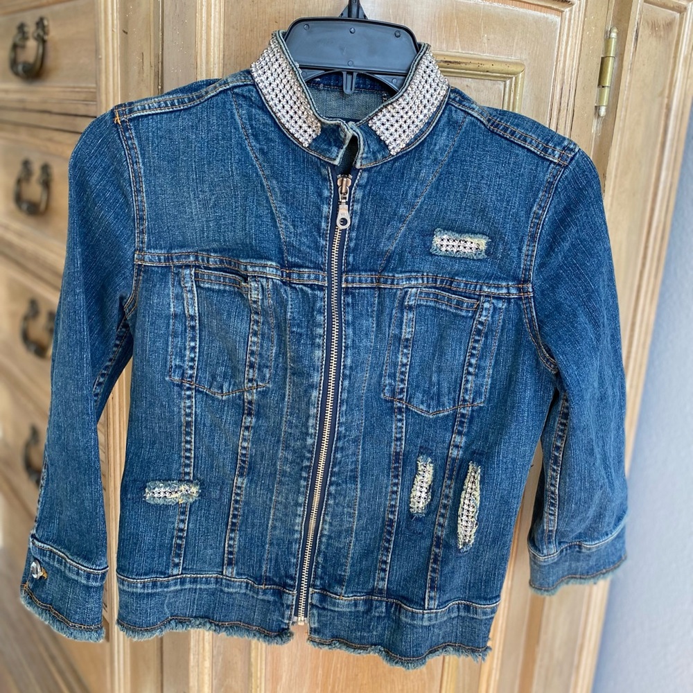 Allen B Denim Rhinestone Jacket